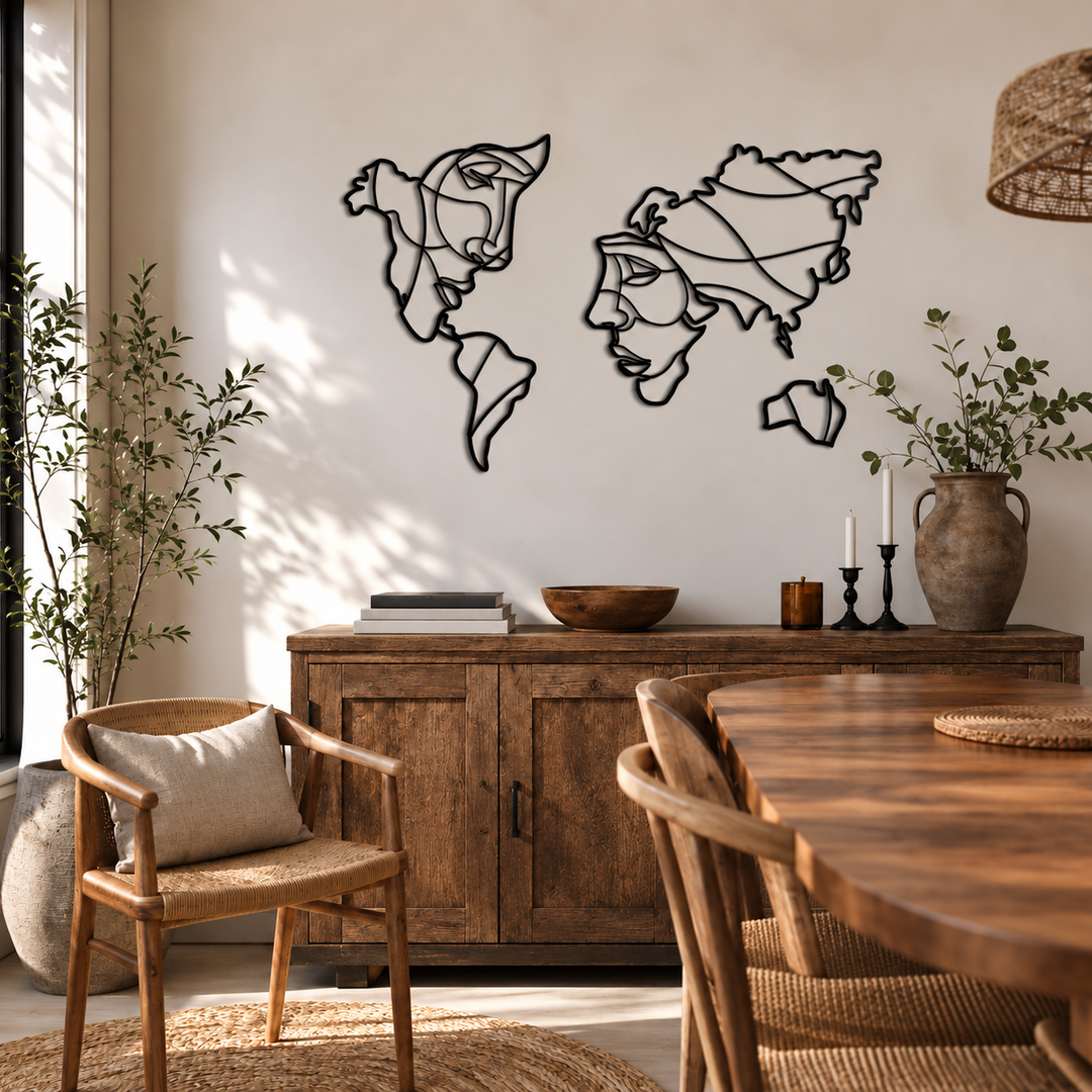 Faces of World Map
