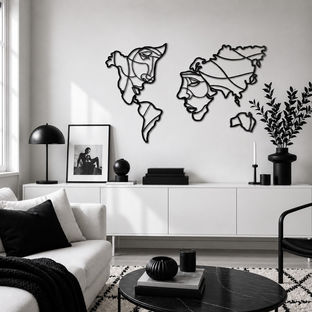 Faces of World Map