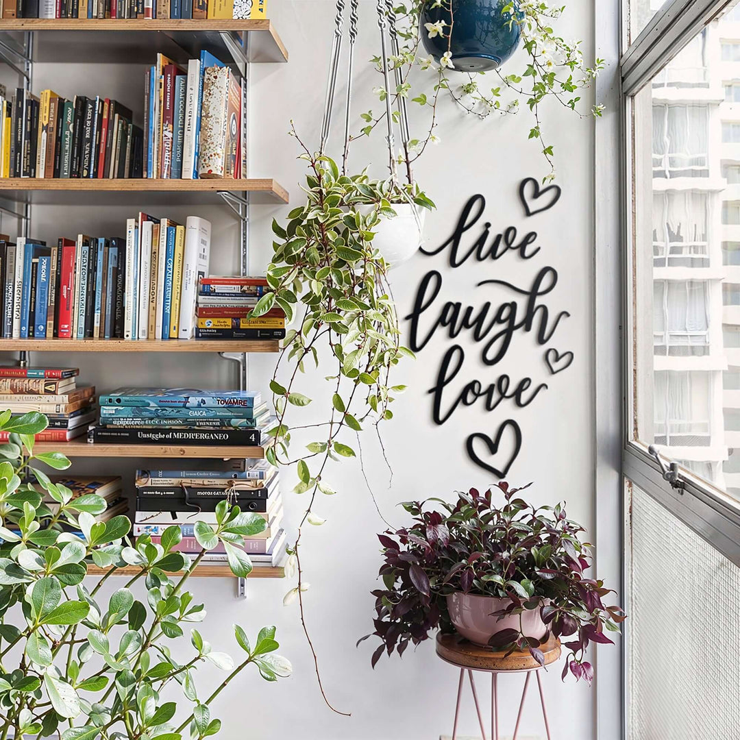 Image of Live Laugh Love – SKU: MP-159, Price: $140.00. Categories: bedroom decor,entrance decor,hallway decor,home art,home decor,inspirational quotes,interior home decoration,kitchen decor,love wall decor,Metal Letter,metal wall art,Metal Wall Letter,mo