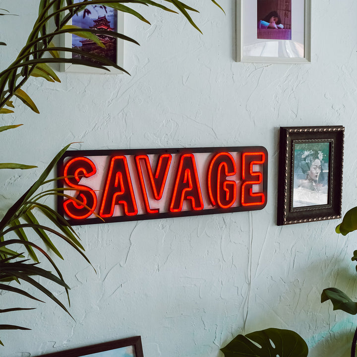 Shop Savage Neon Wall Art, Neon Wall Art at Hoagard. bedroom decor, Fathers, living room decor
