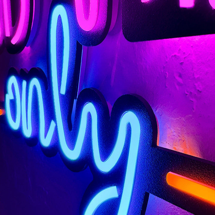 Shop Good Vibes Only Love, Neon Wall Art at Hoagard. inspirational quotes, motivational words, neon