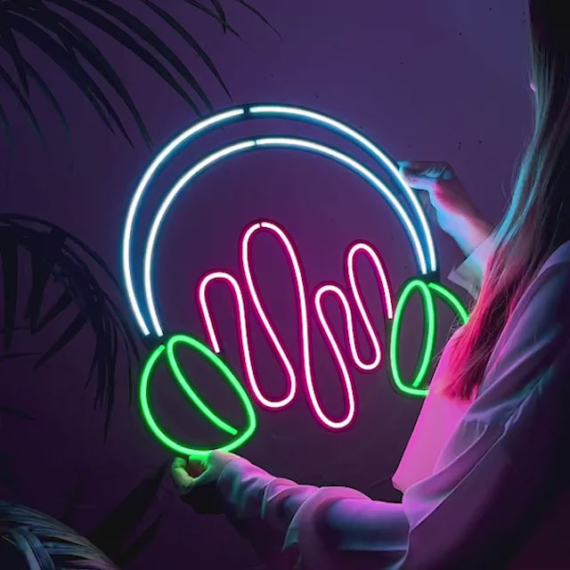 Headphone Neon Sign
