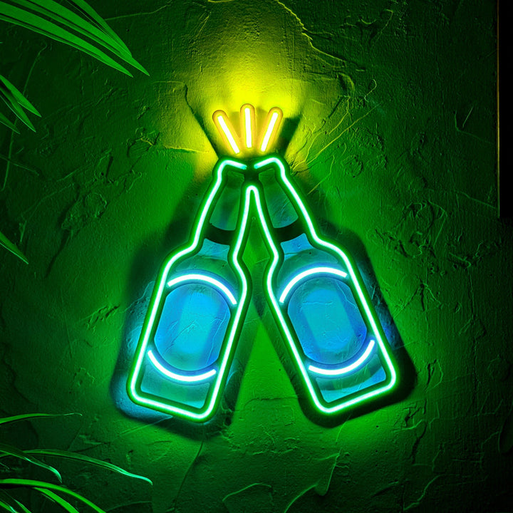 Shop Cerveja Neon Wall Art, Neon Wall Art at Hoagard. bar decor, beer, bottle