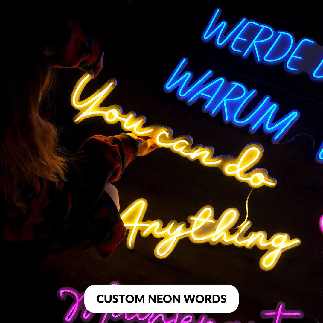 Shop Custom Neon Words, at Hoagard. bedroom decor, custom, custom neon