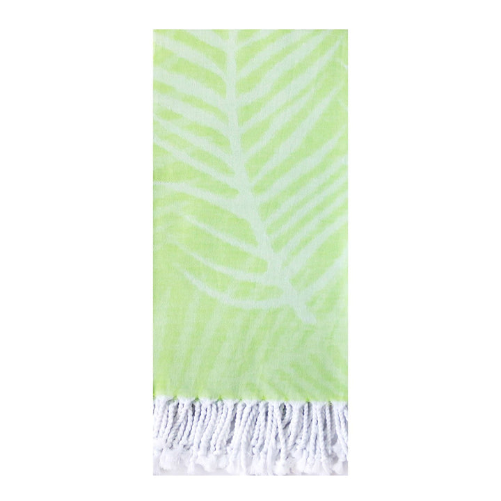 Tropical Leaves Turkish Towel  VINCA HOME Lightgreen  