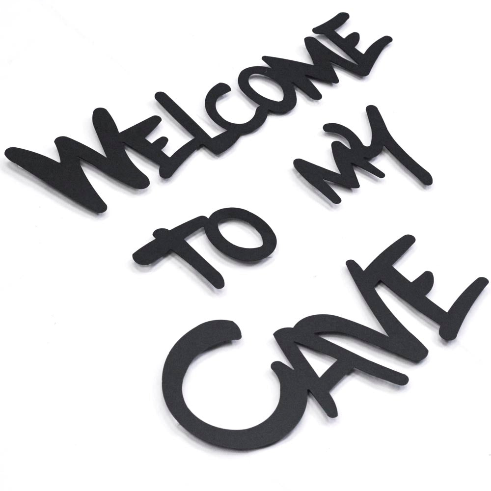 Shop Welcome to my Cave, Metal Wall Art at Hoagard. discount, entrance decor, hallway decor