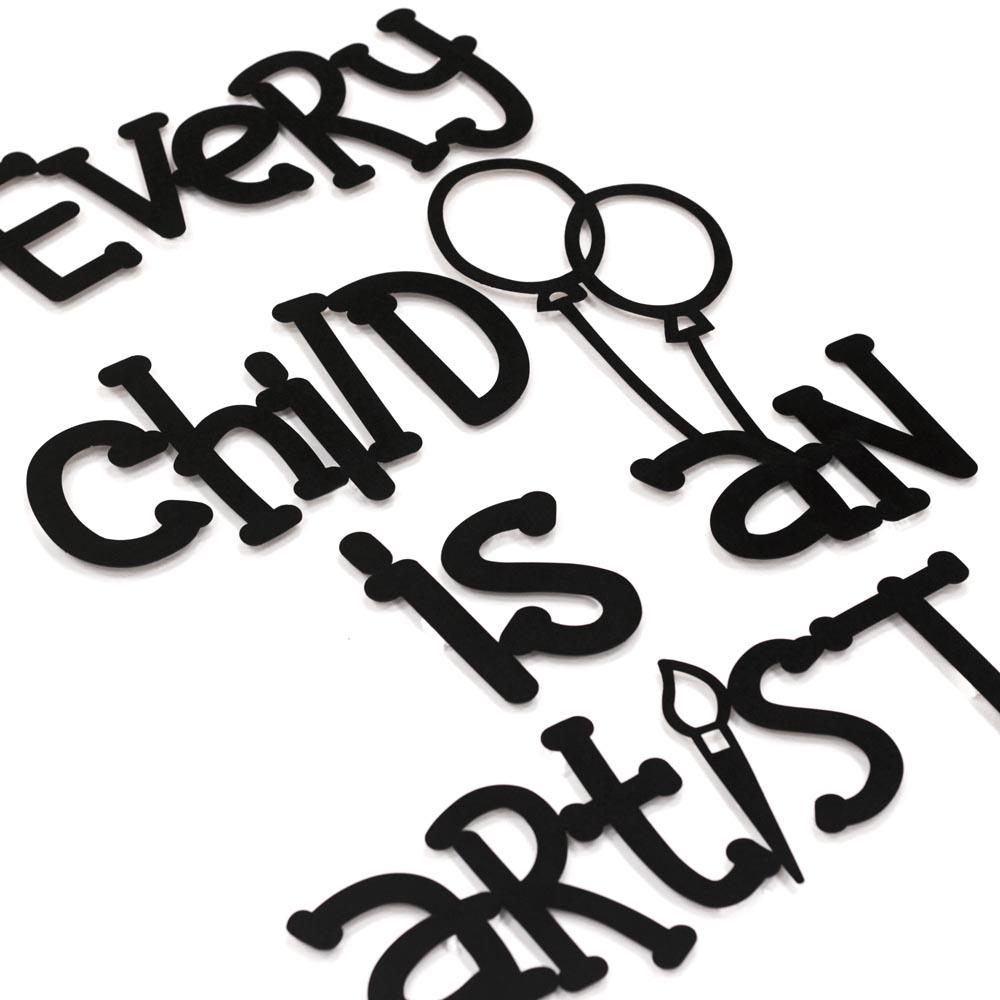 Shop Every Child Is An Artist, Metal Wall Art at Hoagard. home decor, kids room decor, Metal Letter