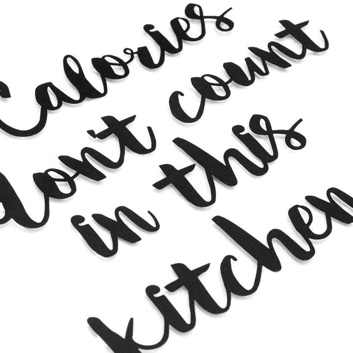 Shop Calories Don't Count In This Kitchen, Metal Wall Art at Hoagard. home art, home decor, inspirational quotes