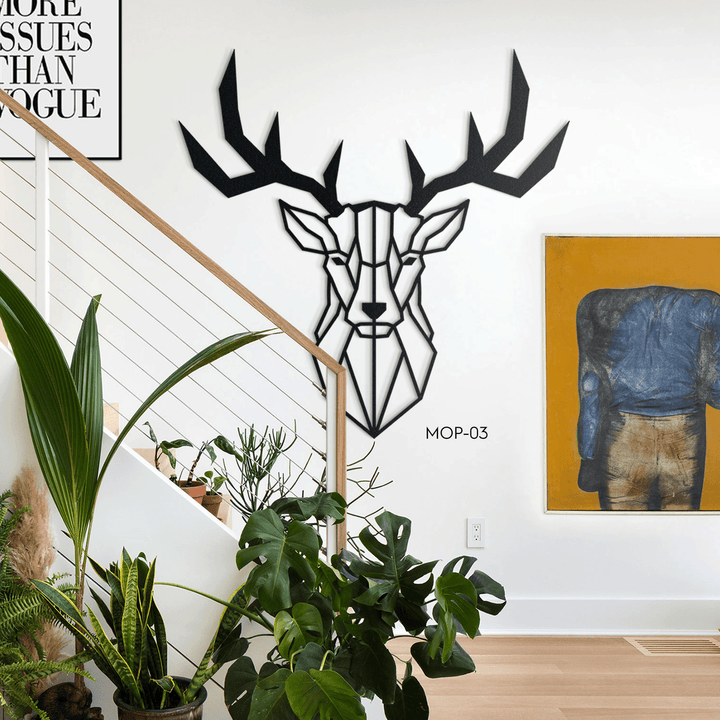 Shop Deer Head, Metal Wall Art at Hoagard. animal wall art, deer head, hirschkopf
