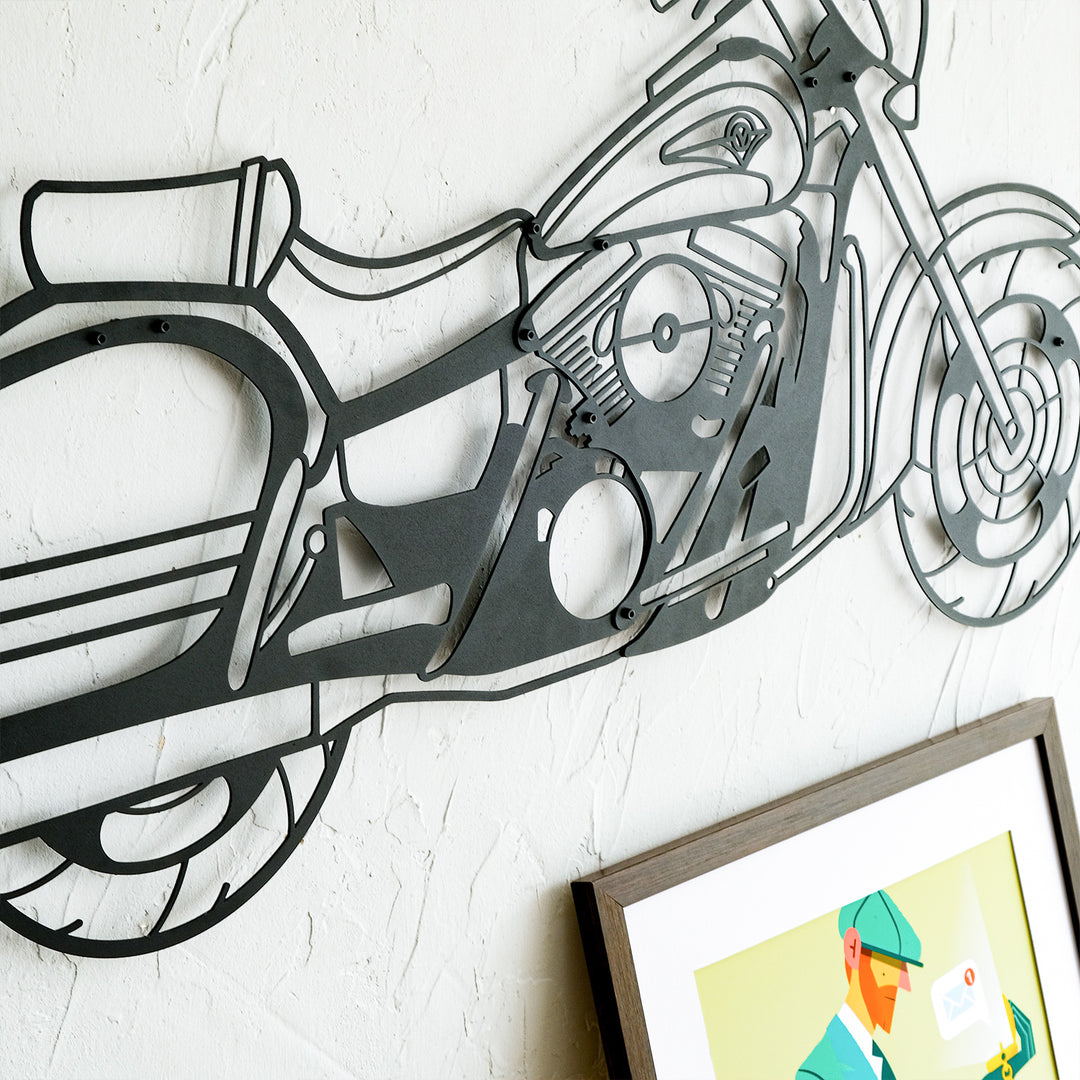 Shop Nomad Inspired Motorcycle, Metal Wall Art at Hoagard. creative office decor, entrance decor, home decor