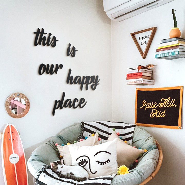 Shop This Is Our Happy Place, Metal Wall Art at Hoagard. bedroom decor, classroom decor, creative office decor