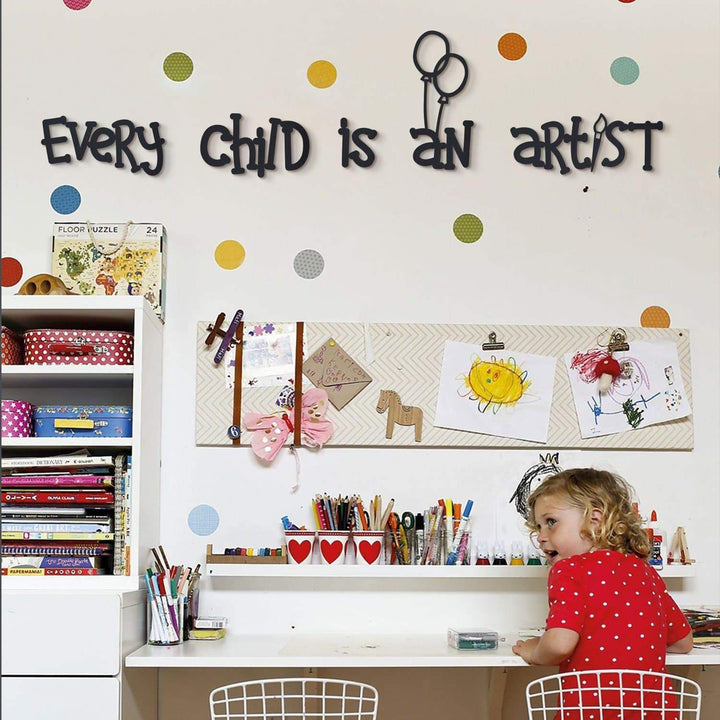 Shop Every Child Is An Artist, Metal Wall Art at Hoagard. home decor, kids room decor, Metal Letter