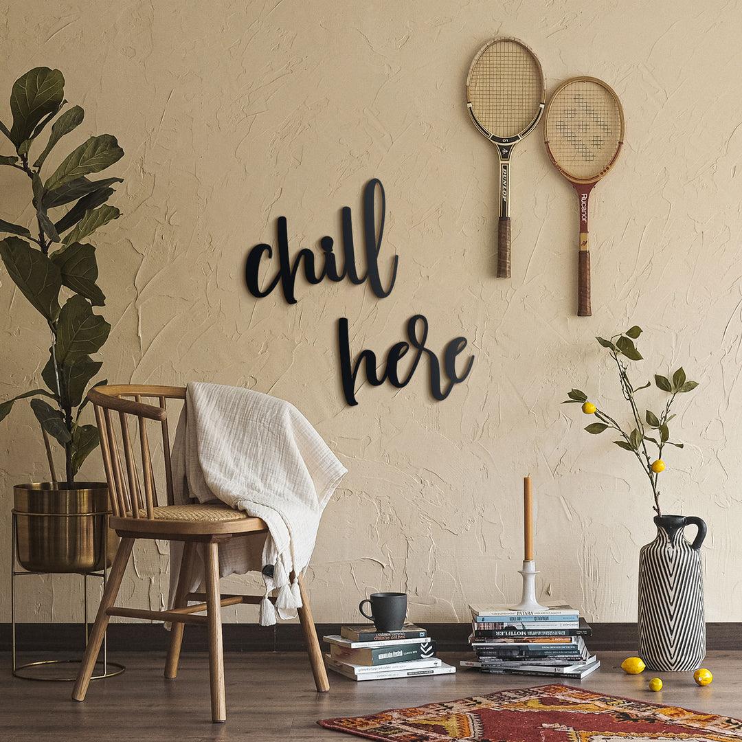 Shop Chill Here, Metal Wall Art at Hoagard. home art, home decor, inspirational quotes