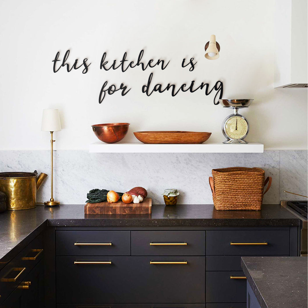 Shop This Kitchen Is For Dancing, Metal Wall Art at Hoagard. home decor, kitchen decor, Metal Letter