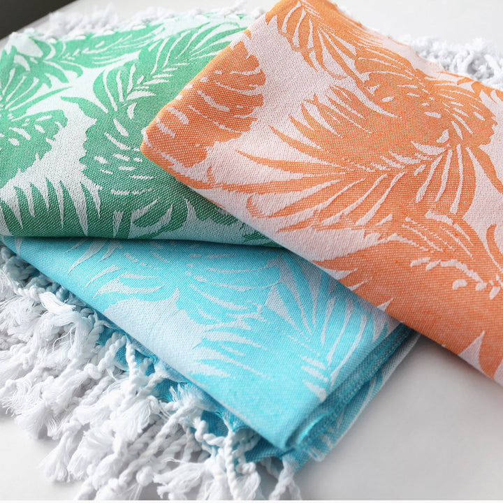 Palm Leaves Turkish Towels  VINCA HOME   