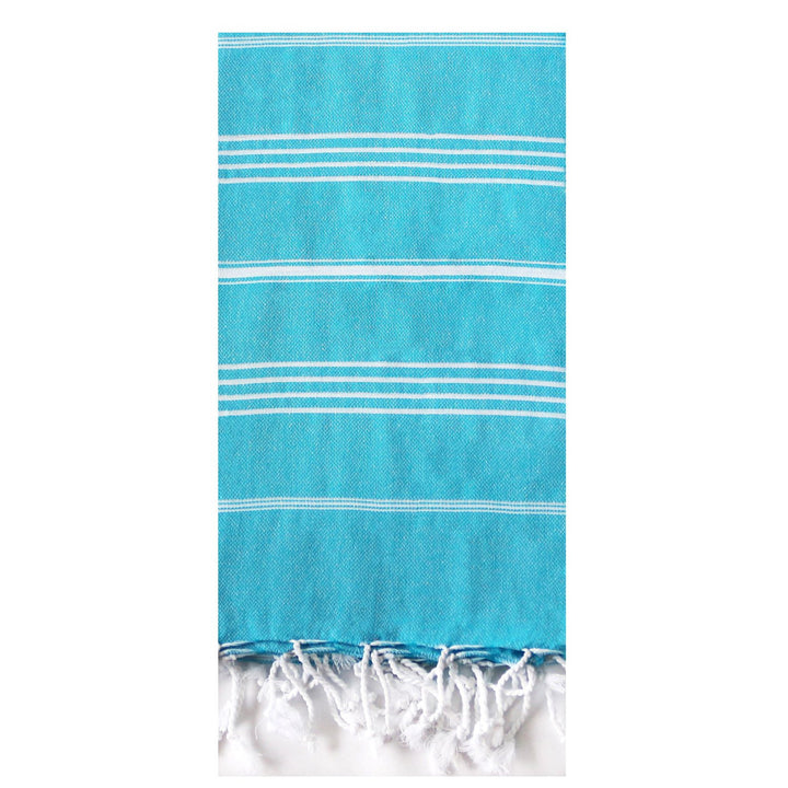 Classic Stripe Turkish Towel  VINCA HOME Turquoise  
