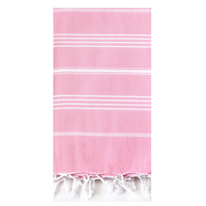 Classic Stripe Turkish Towel  VINCA HOME Pink  