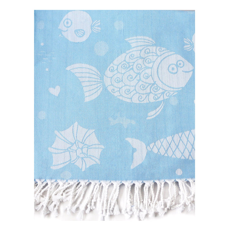 Sea Animals Turkish Towel  VINCA HOME Lightblue  